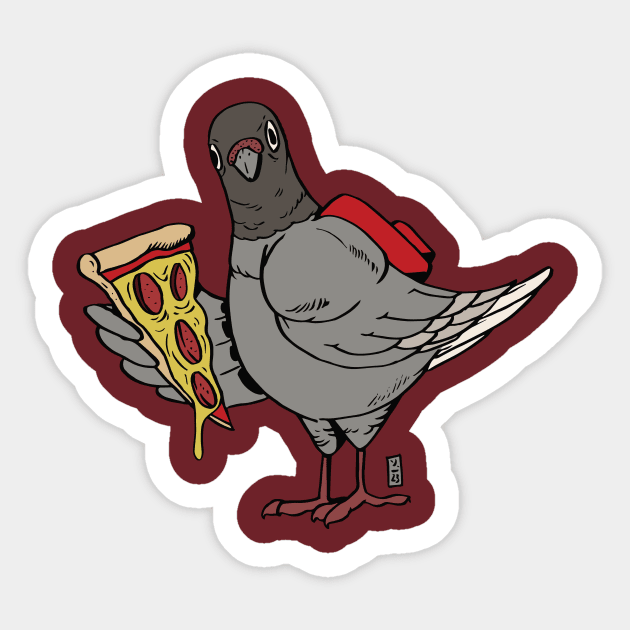 Pizza Pigeon Sticker by Thomcat23